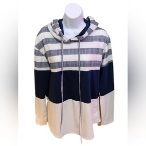 Striped Blue and White Sweater Womens